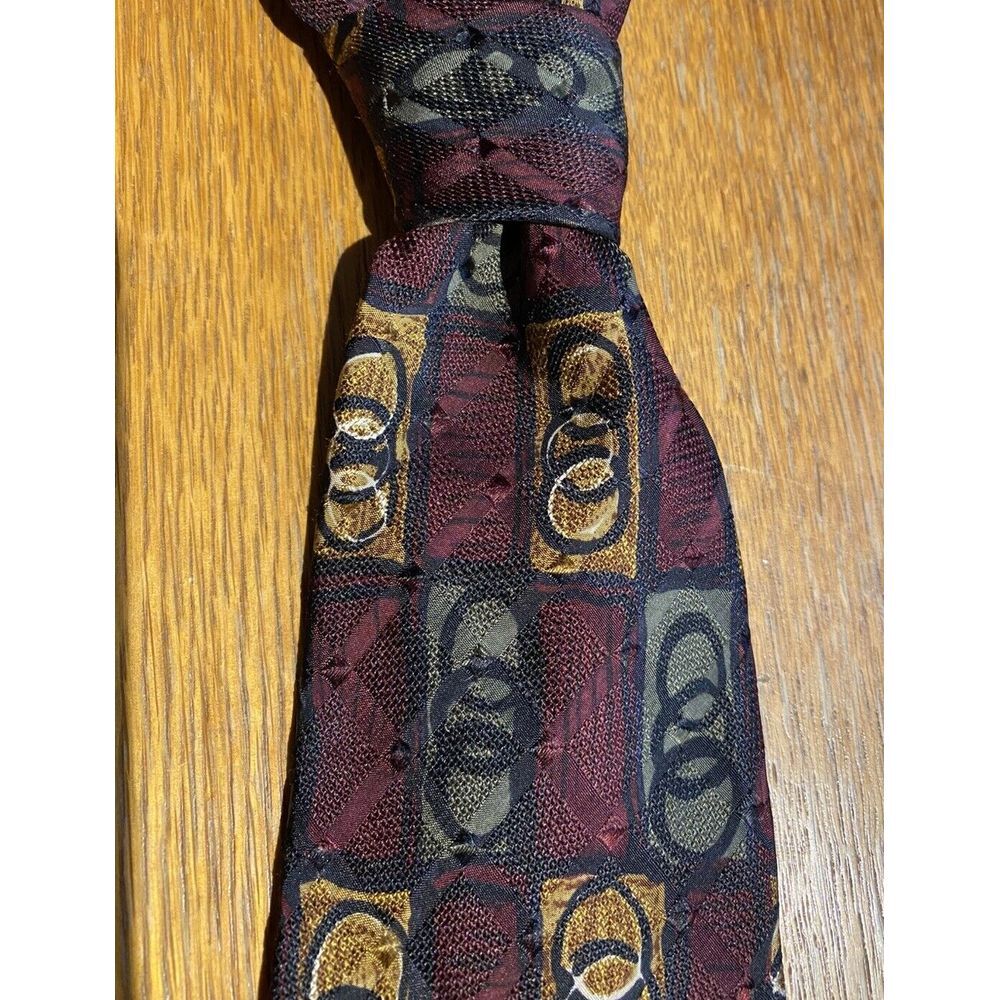 Vintage ROBERT TALBOTT Nordstrom Men's Silk Necktie USA Designer‎ Red/gold/black